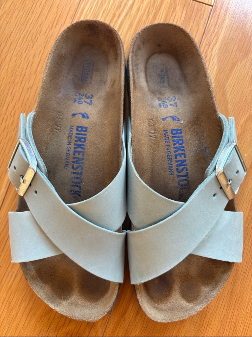 Birkenstock Siena II Nubuck Leather Faded Aqua